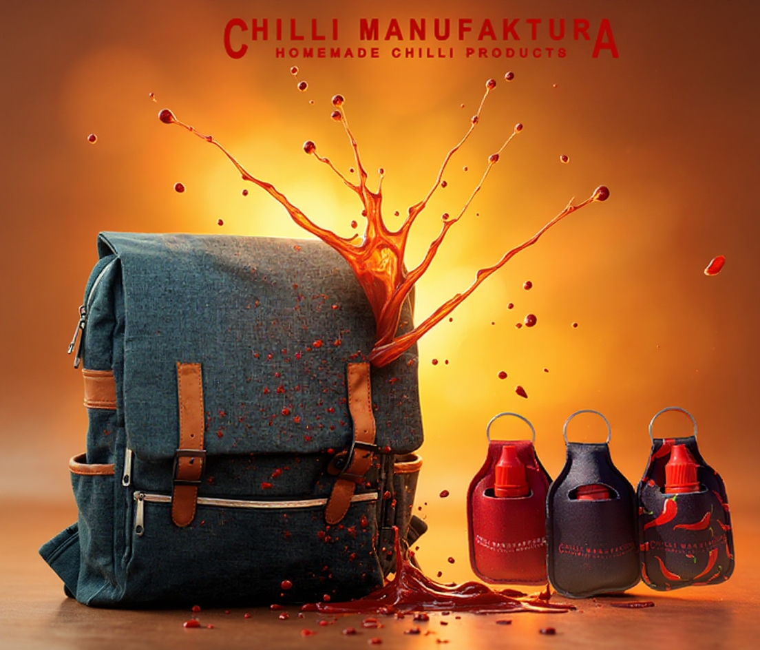 Každé dobrodružství začíná s trochou pepře a špetkou odvahy!     v nabídce také taštička/klíčenka s tekutým 20ml chilli drops dle vlastního výběru  elegantní a praktické řešení pro ty, kteří cestují a mají rádi pikantní jídla  skvělý dárek pro milovníka štiplavých jídel