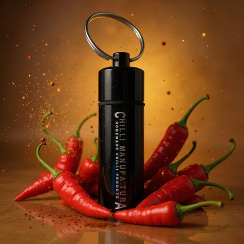 Brelok chili czarny z Cayenne – średnio ostry