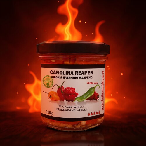 Marynowane chili Carolina Reaper i Jolokia 100 g – ultra ostre
