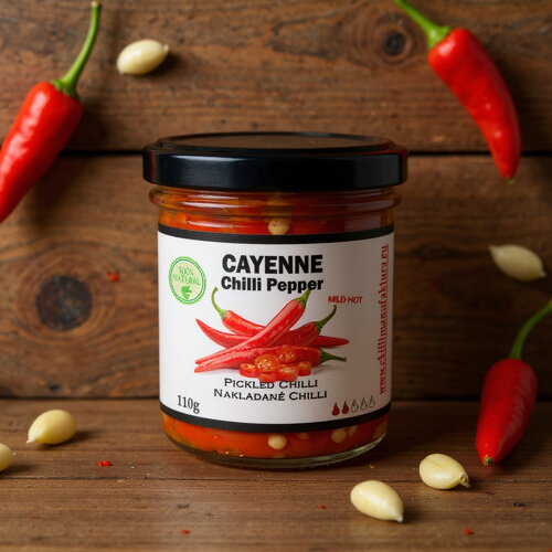 Marynowane papryczki chili Cayenne 100 g – łagodne