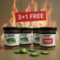 Promocja 3+1 GRATIS  wysterilyzowane zielone Jalapeno, pokrojone w plastry 110 g