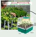  GROW BOX (1x12) KOMPLET z oświetleniem LED, 12 stanowisk + 20 nasion chili