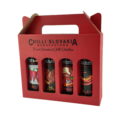 Sosy chili Pudełko upominkowe Czerwony 4x 100 ml
