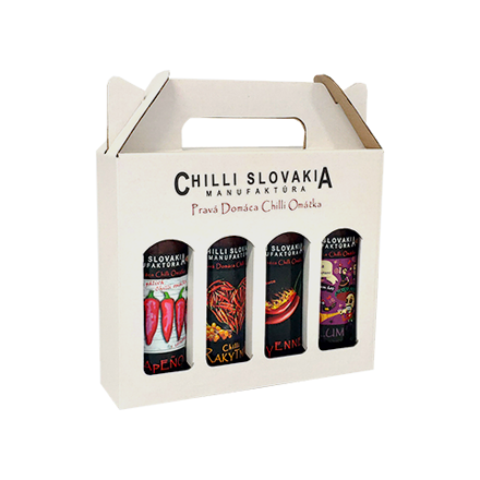 Sosy chilli Opakowanie upominkowe białe 4x 100 ml