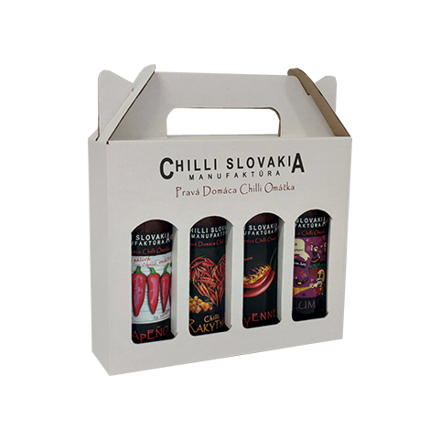 Sosy chilli Opakowanie upominkowe białe 4x 100 ml