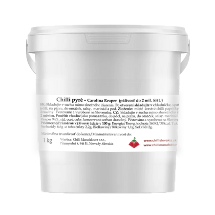 Chilli Puree Gastro 1kg - Carolina Reaper (ULTRA GORĄCY - ULTRA HOT)