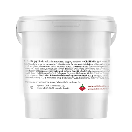 Chilli Puree Gastro 1kg  (ŚREDNIO GORĄCA - MEDIUM HOT)