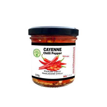 Wysterilyzowane Cayenne, pokrojone w plasterki 110 g