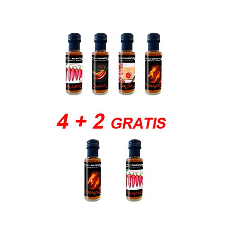 Promocja 4+2 GRATIS sosy Jalapeno, Salsa, Cayenne, Habanero + wybierz 2 gratis